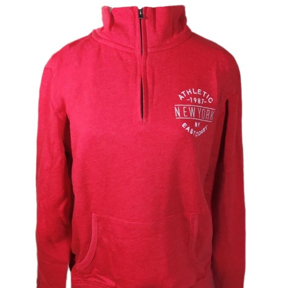 Aeropostale womens quarter-zip sweatshirt RED L - Picture 2 of 5